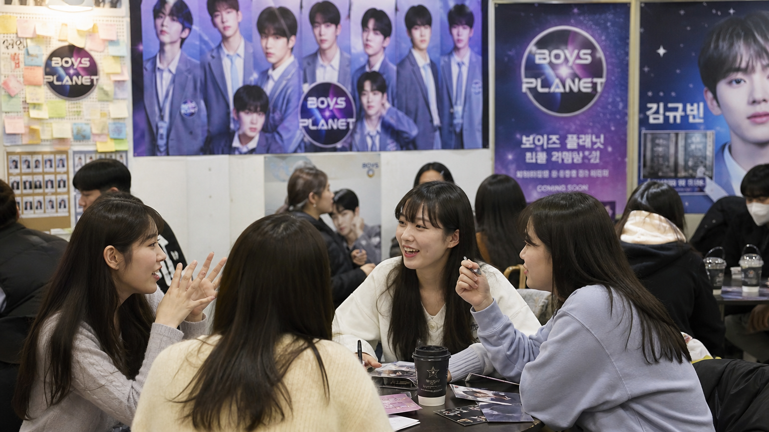 인기 서바이벌 게임 쇼에 대한 기대감을 나누는 팬들