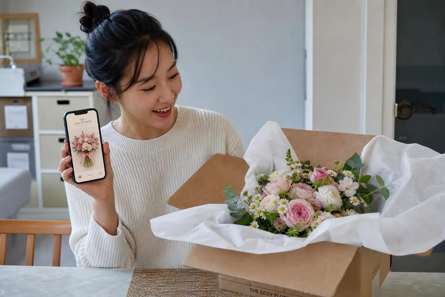 게임 속 꽃이 실제로 온다고요? 리얼 꽃 배송 시스템!