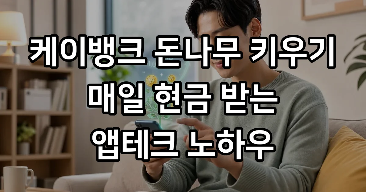 케이뱅크 돈나무 키우기 참여 방법 현금 보상 상세 정리